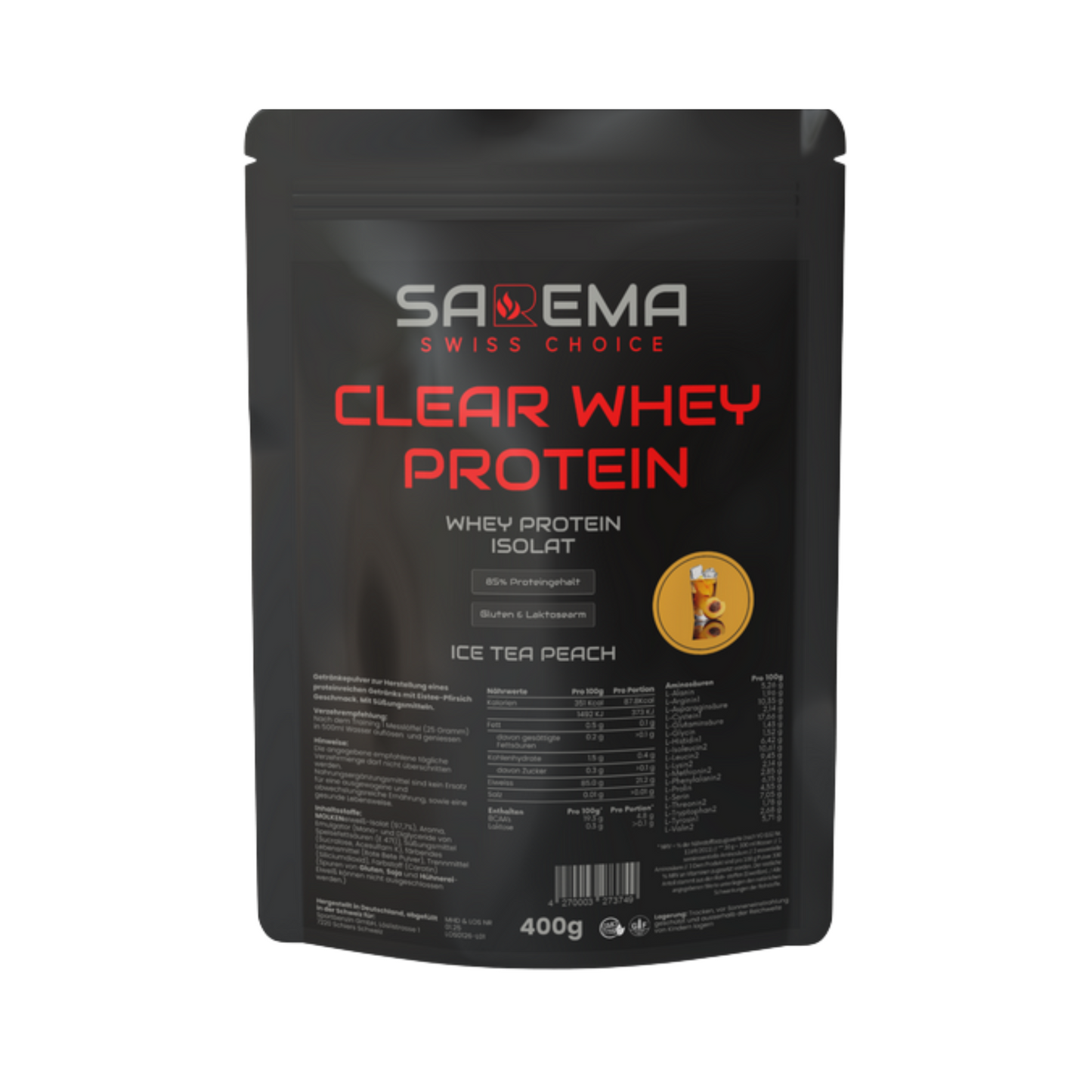 Sarema Clear Whey Protein – Erfrischendes Eiweissgetränk
