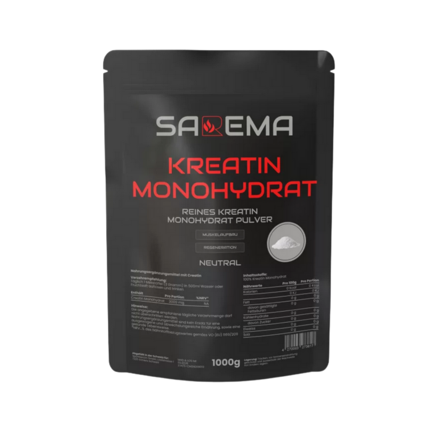 Sarema Kreatin Monohydrat – Für Kraft & Leistung