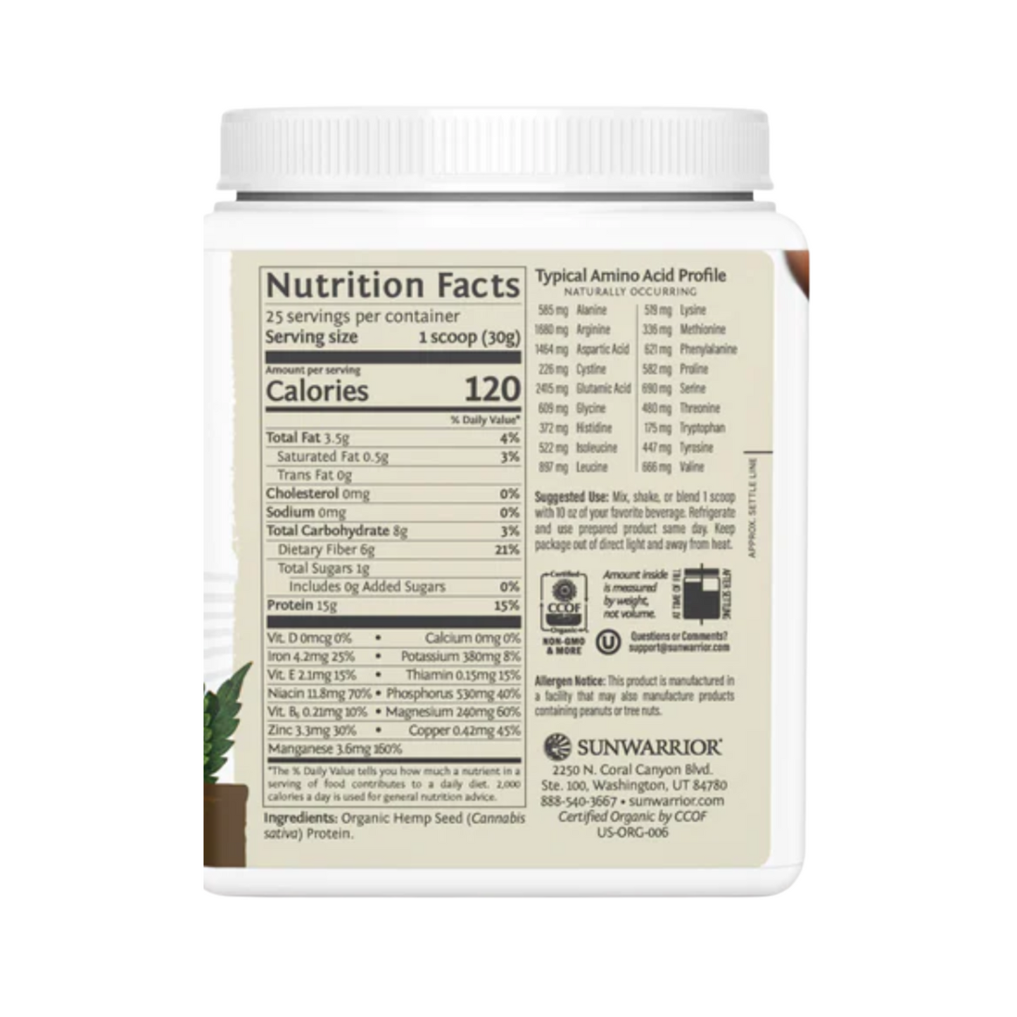 Sunwarrior Hanfprotein – Bio & Vegan
