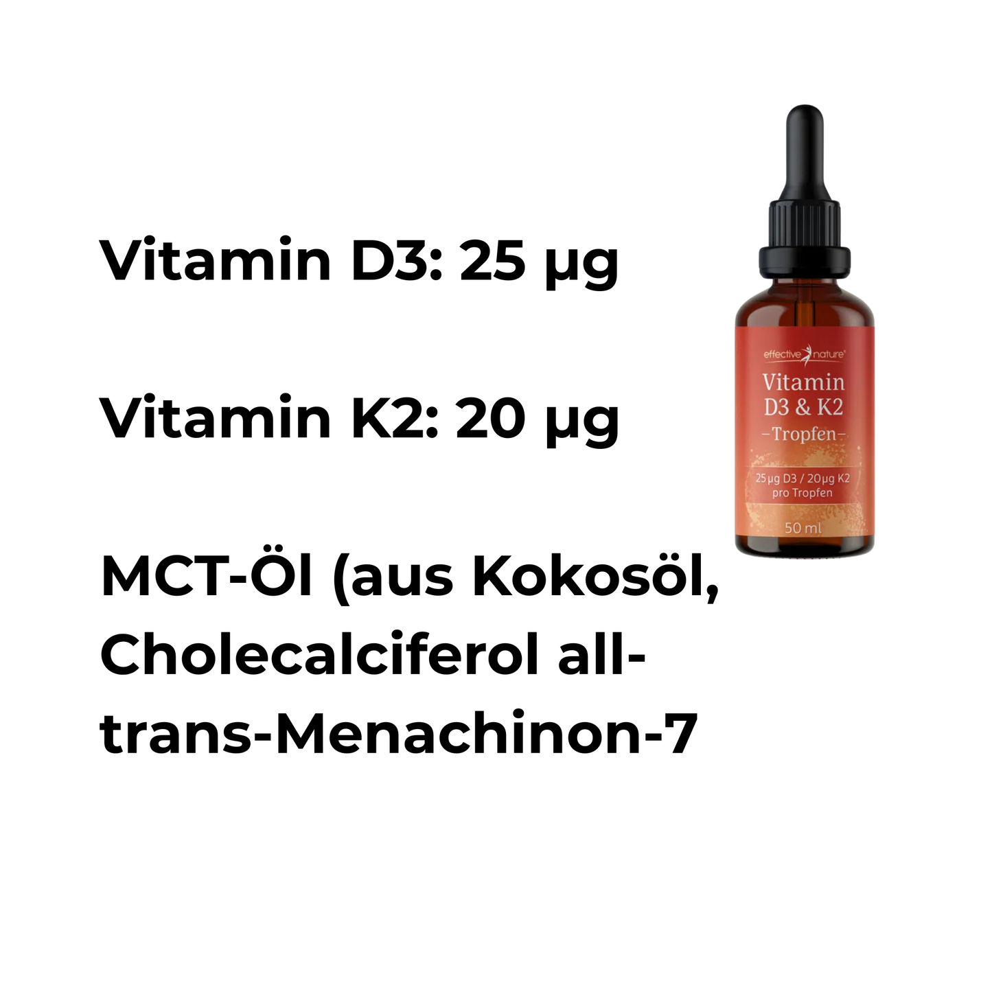 Vitamin D3 K2 Öl – Synergie für Knochen & Gefässe